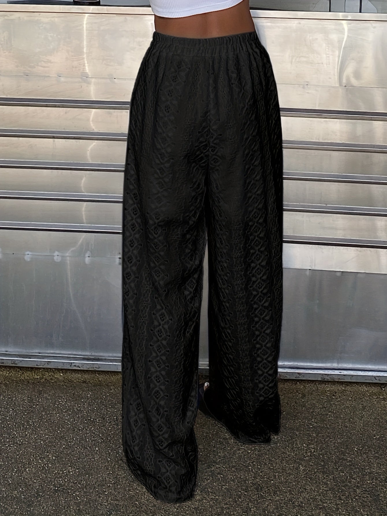 Damen Weite Spitzenhose im Boho-Stil für Sommer und Strand