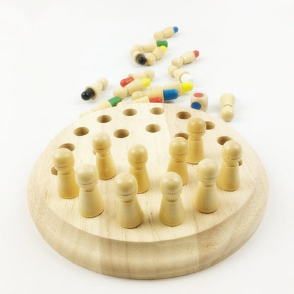 Wooden Memory Game for Children from 3 Years – Educational Learning Game to Promote Color Recognition and Memory Skills
