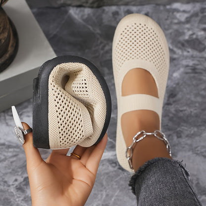 Women's Mary Jane Ballerinas – Comfortable Breathable Casual Slip-Ons for Everyday and Walks