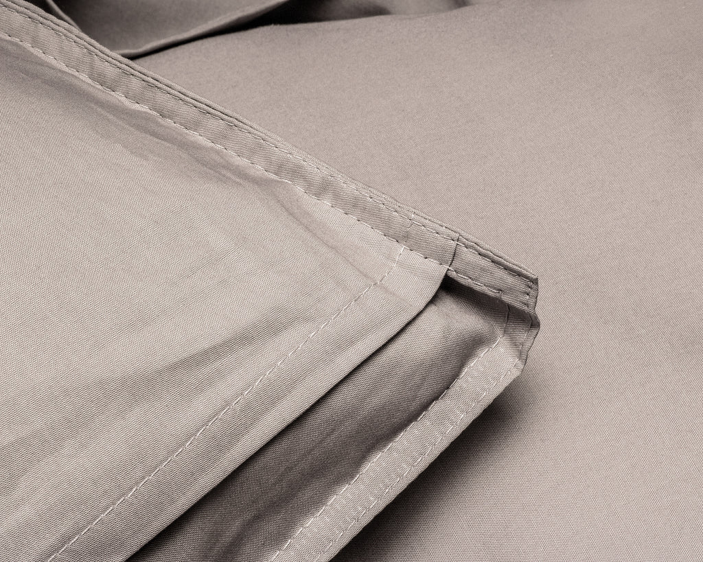 Dekbedovertrek Egyptisch katoen perkal effen taupe 240 x 200/260 cm, met kussenslopen 80 x 80 cm