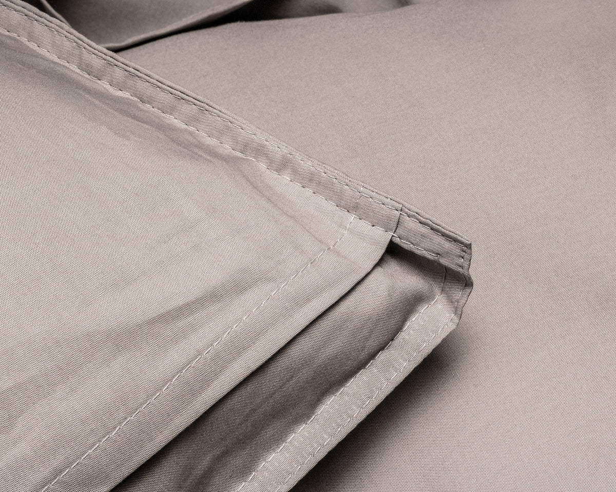 Dekbedovertrek Egyptisch katoen perkal effen taupe 240 x 200/260 cm, met kussenslopen 80 x 80 cm