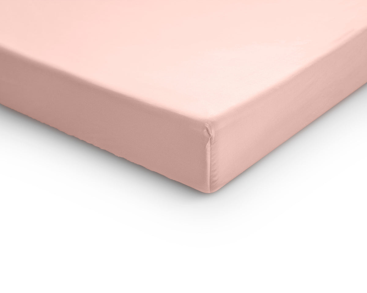 Hoeslaken katoensatijn roze 70 x 200 cm, hoekhoogte 30 cm, voor de slaapkamer