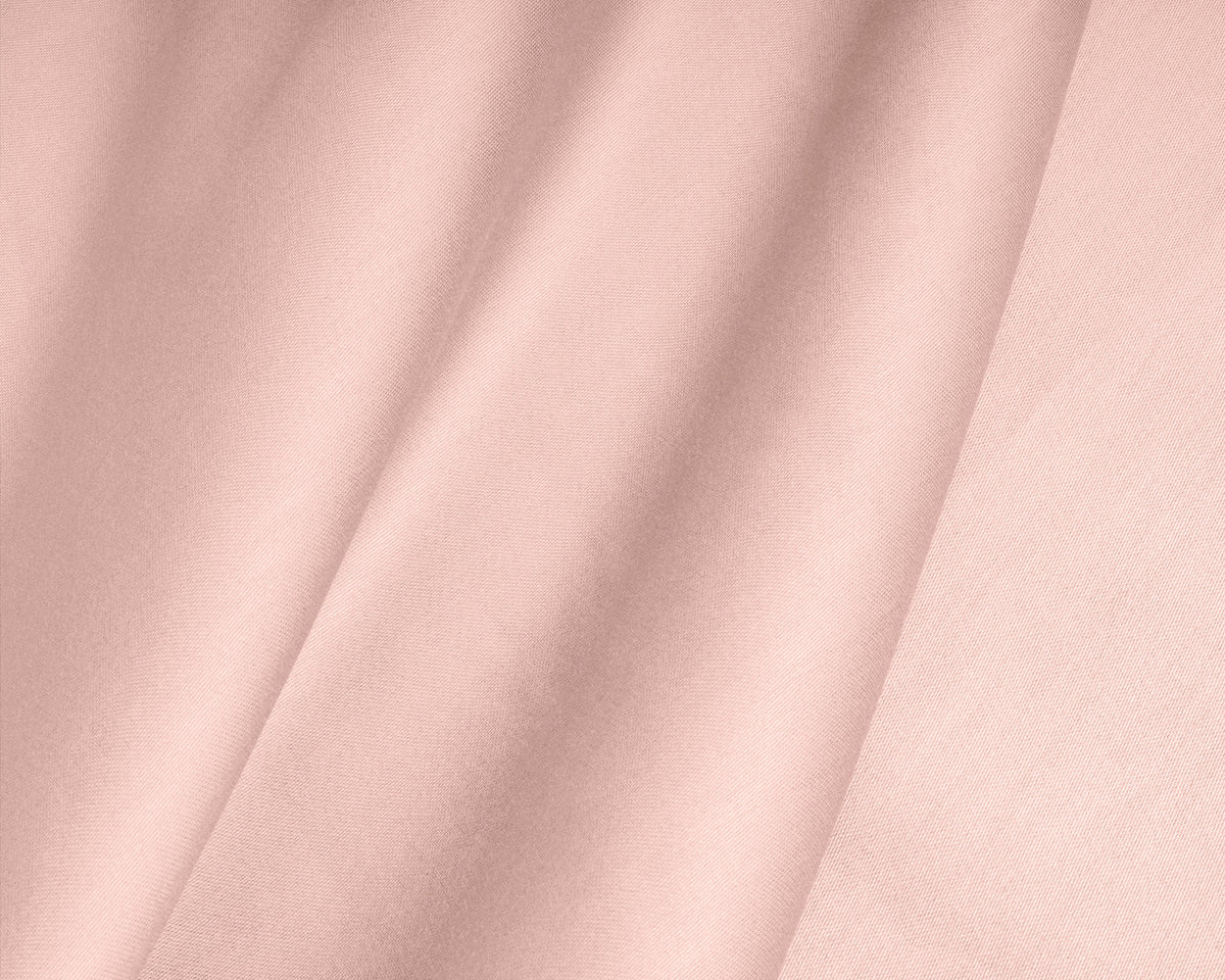 Topper hoeslaken katoensatijn roze 140 x 200 cm, hoekhoogte 15 cm, T210 dichtgeweven