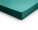 Splittopper hoeslaken katoensatijn donkergroen 180 x 200 cm, hoekhoogte 15 cm, voor split-oplegmatras