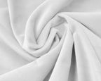 Hoeslaken velvet polyester wit 90 x 200 cm, hoekhoogte 30 cm, voor eenpersoonsbed