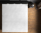 Hoeslaken fluweel polyester wit 160 x 200 cm, hoekhoogte 30 cm, voor tweepersoonsbed