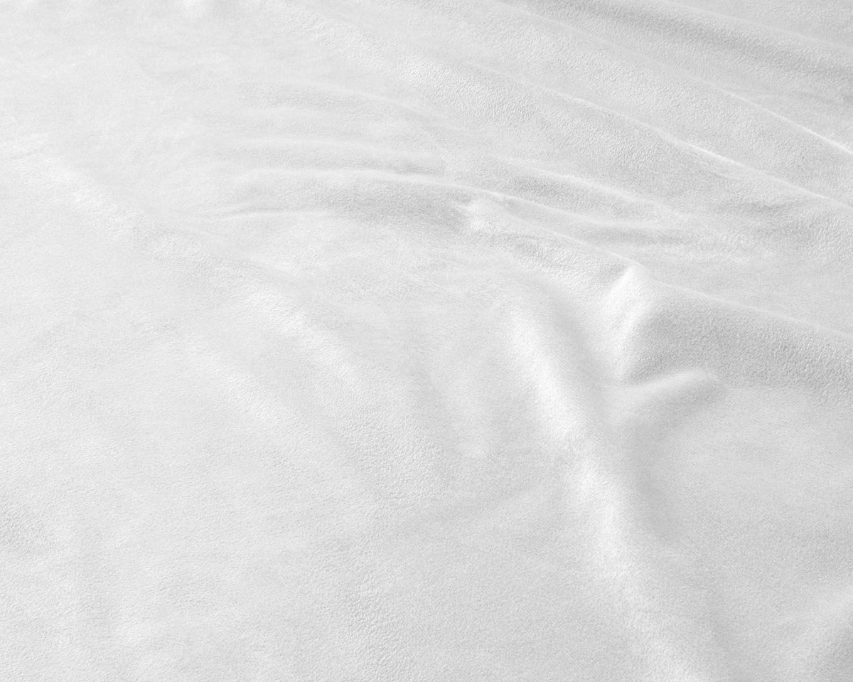 Hoeslaken fluweel polyester wit 160 x 200 cm, hoekhoogte 30 cm, voor tweepersoonsbed