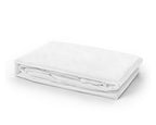 Hoeslaken velours fluweel polyester wit 180 x 200 cm, hoekhoogte 30 cm, voor de slaapkamer