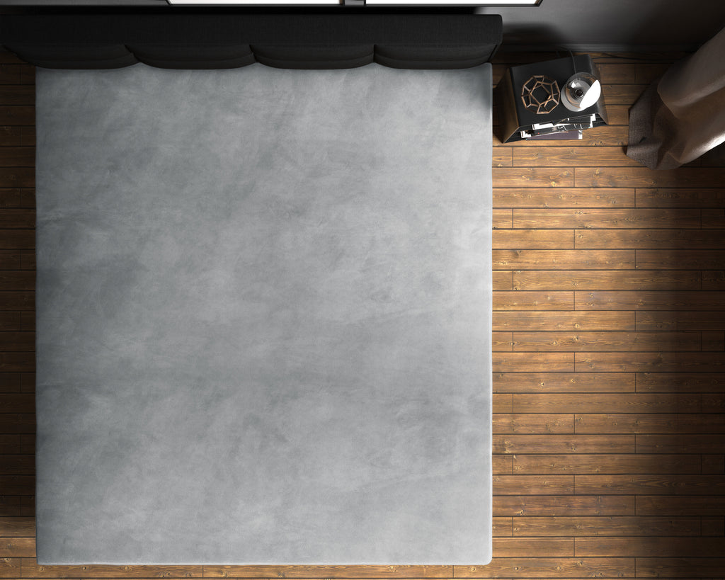 Hoeslaken fluweel polyester grijs 160 x 200 cm, hoekhoogte 30 cm, zacht en warm voor de winter
