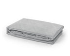 Hoeslaken fluweel polyester grijs 160 x 200 cm, hoekhoogte 30 cm, zacht en warm voor de winter