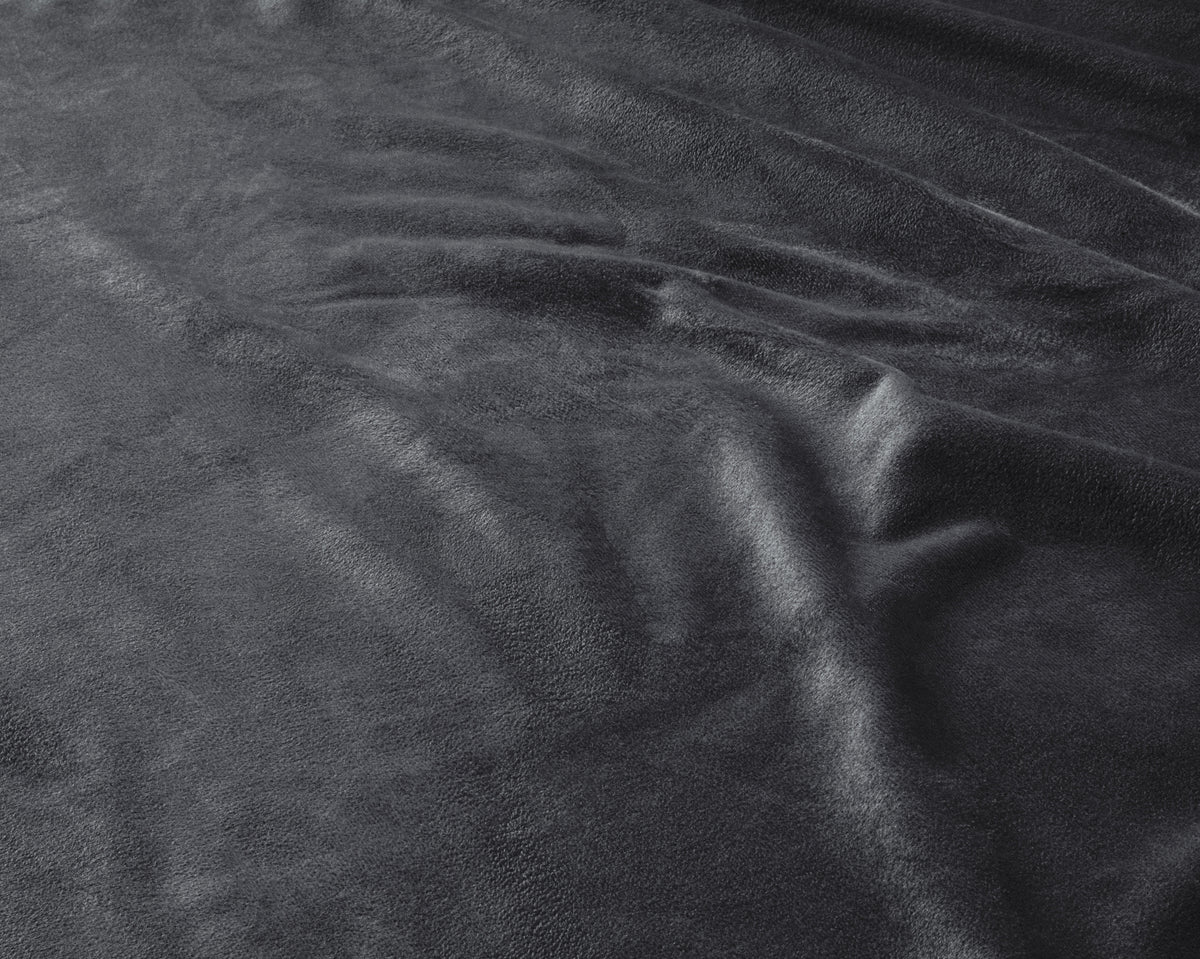 Hoeslaken fluweel polyester antraciet 140 x 200 cm, hoekhoogte 30 cm, voor de wasdroger