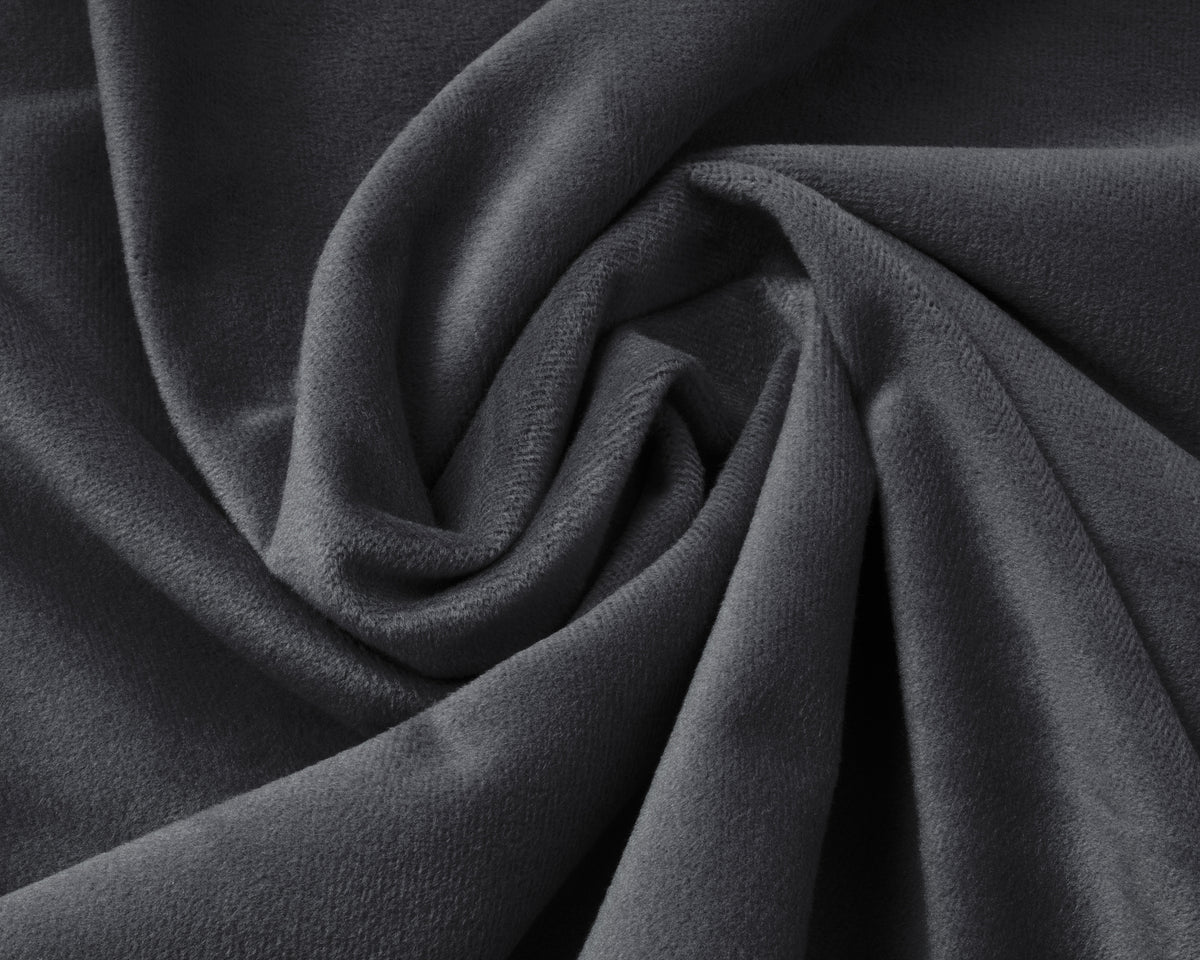 Hoeslaken fluweel polyester antraciet 140 x 200 cm, hoekhoogte 30 cm, voor de wasdroger