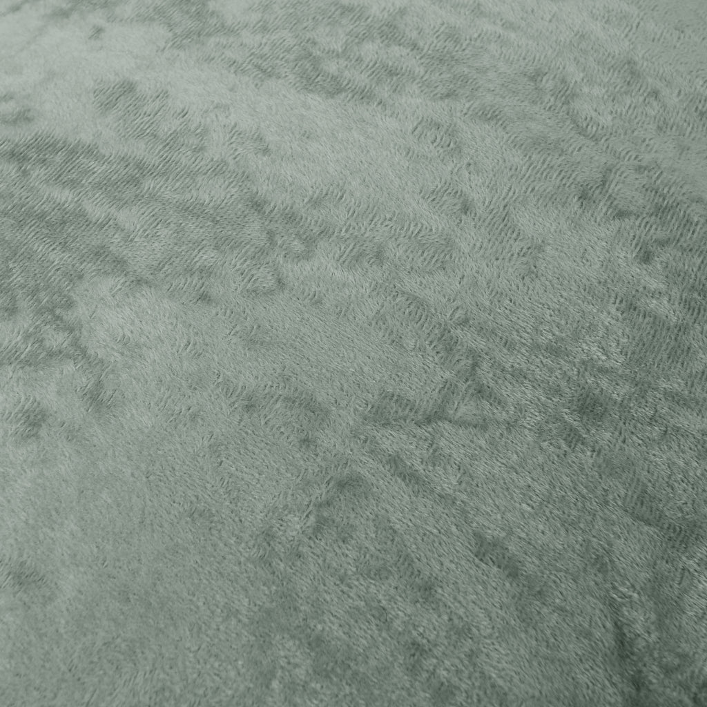 Dekbedovertrek velvet polyester groen 140 x 220 cm, met kussenslopen en drukknopen