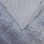 Dekbedovertrek polyester velvet Crystal Velvet grijs 240 x 220 cm, met kussenslopen voor de slaapkamer