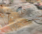 Dekbedovertrek katoensatijn Dahila meerkleurig met reigerprint 240 x 220 cm, met 2 kussenslopen 60 x 70 cm