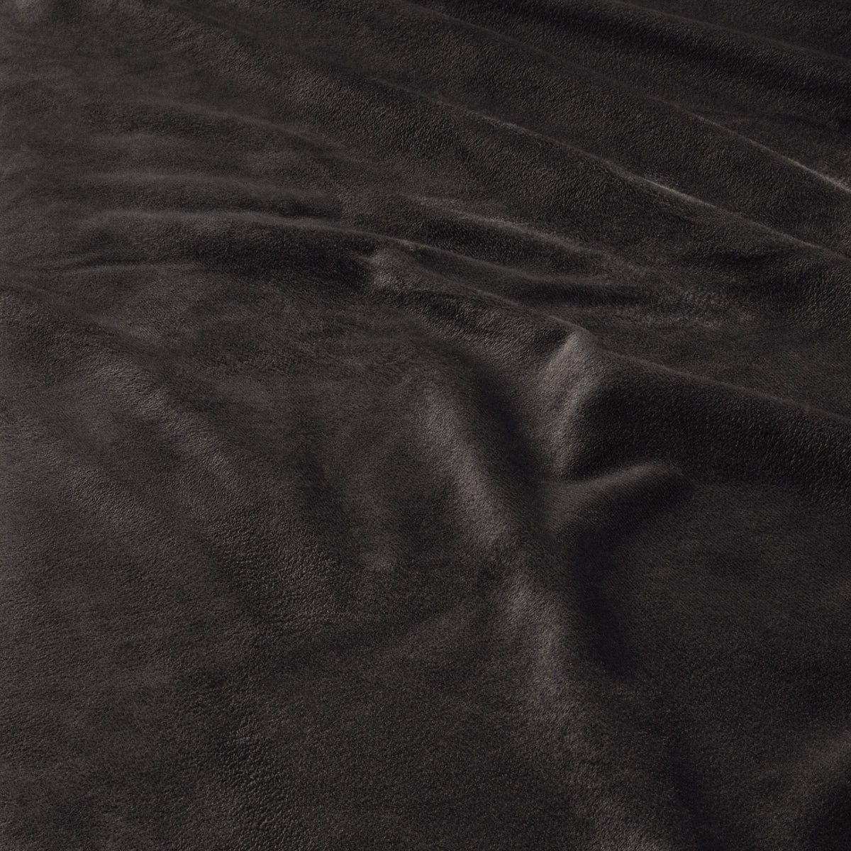 Dekbedovertrek fluweel polyester zwart met ruches 200 x 220 cm, met kussenslopen, slaapkamer