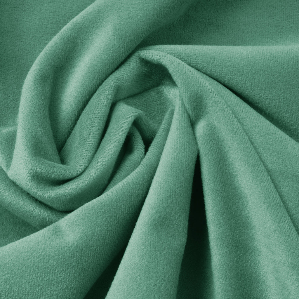 Dekbedovertrek fluweel polyester groen met ruches 240 x 220 cm, met kussenslopen en drukknopen