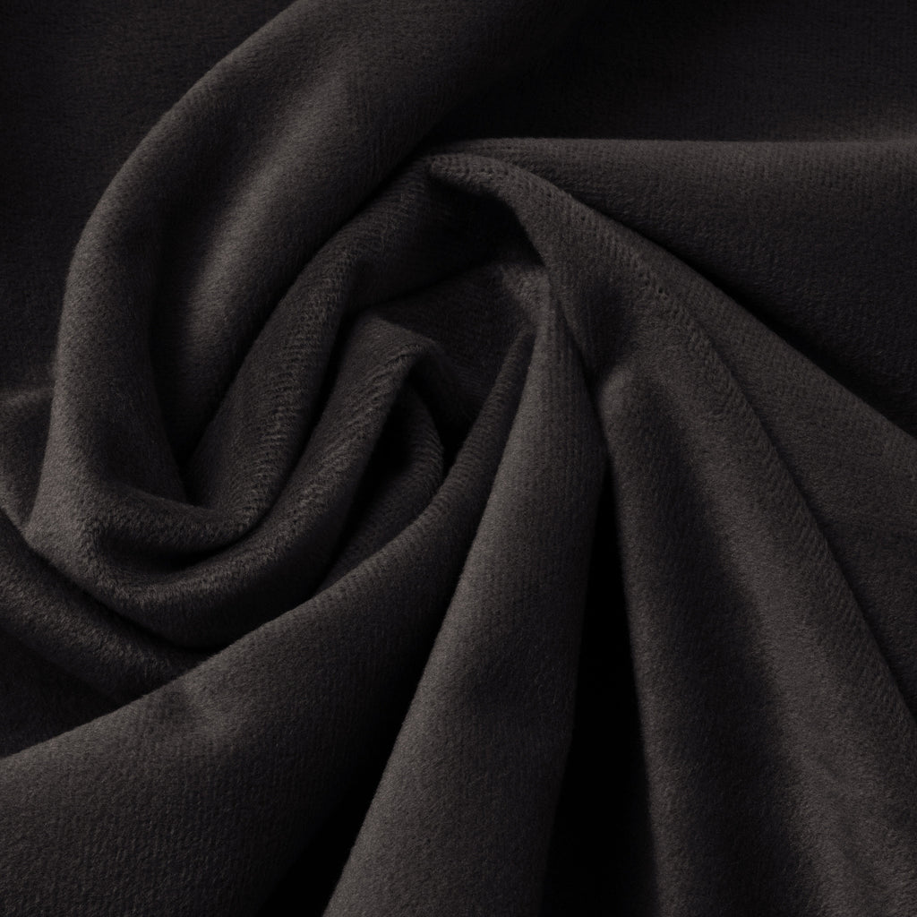 Dekbedovertrek fluweel polyester zwart 200 x 220 cm, met fluwelen paspel en kussensloop