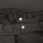 Dekbedovertrek fluweel polyester en microvezel taupe 140 x 220 cm, met kussensloop en drukknopen