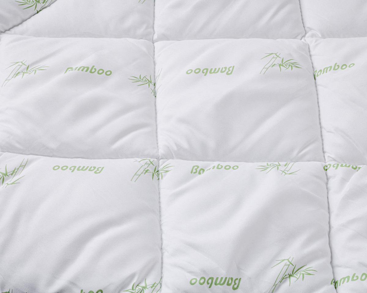 Dekbed holle vezel bamboe touch wit 140 x 200 cm, warmteklasse 2, wasbaar op 30°C