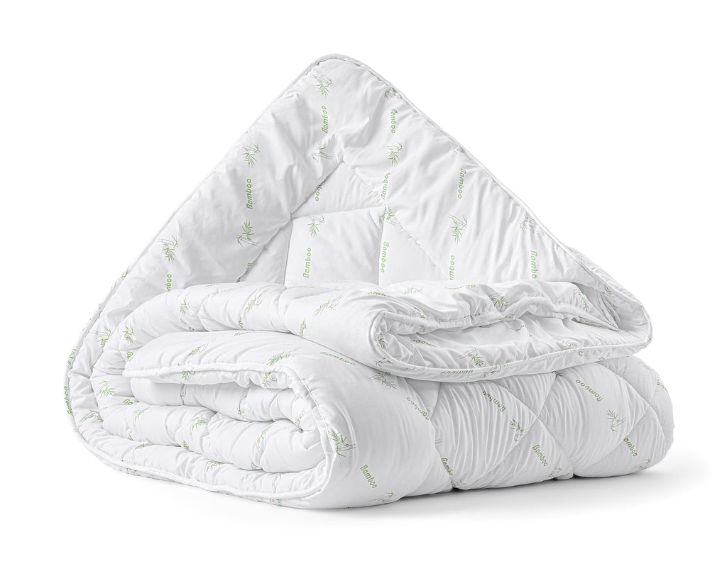 Dekbed polyester bamboe touch wit 200 x 200 cm, warmteklasse 2, holle vezelvulling, antiallergisch