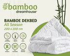 Dekbed polyester bamboe touch wit 200 x 200 cm, warmteklasse 2, holle vezelvulling, antiallergisch