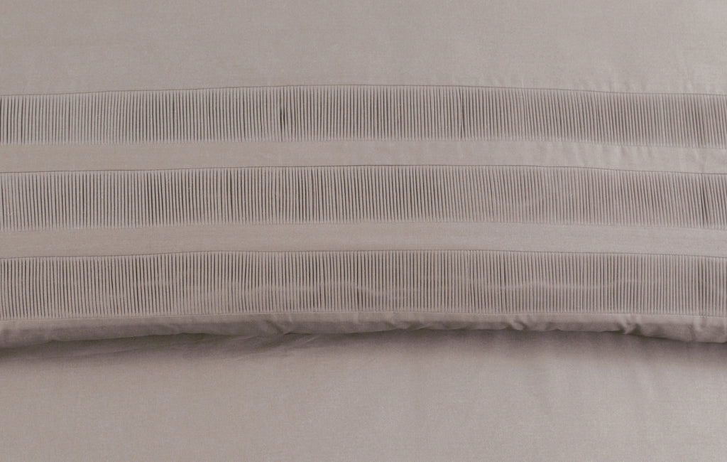 Dekbedovertrek Bali percale katoen taupe 200 x 220 cm, met 2 kussenslopen 60 x 70 cm