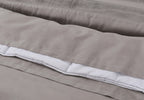 Dekbedovertrek Bali percale katoen taupe 200 x 220 cm, met 2 kussenslopen 60 x 70 cm