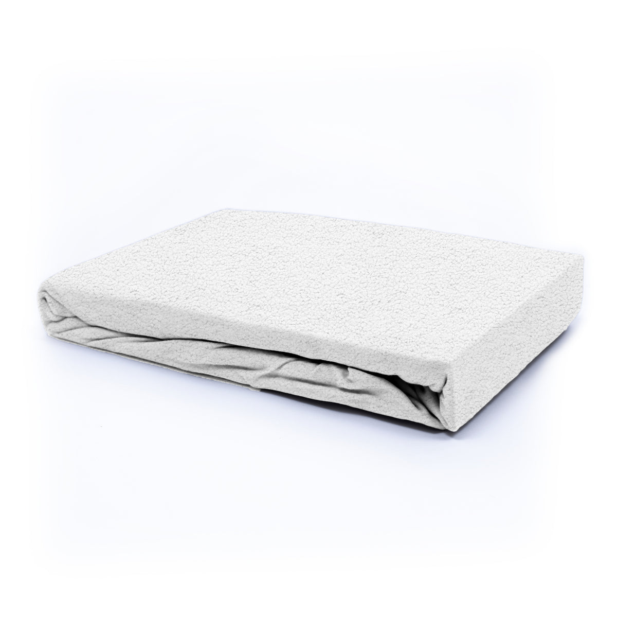 Hoeslaken teddy polyester wit 160 x 200 cm, hoekhoogte 30 cm, voor tweepersoonsbed