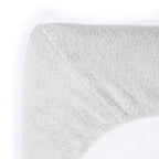 Hoeslaken teddy polyester wit 160 x 200 cm, hoekhoogte 30 cm, voor tweepersoonsbed