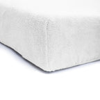 Hoeslaken teddy polyester wit 160 x 200 cm, hoekhoogte 30 cm, voor tweepersoonsbed