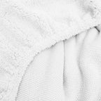 Hoeslaken teddy polyester wit 180 x 200 cm, hoekhoogte 30 cm, voor tweepersoonsbed