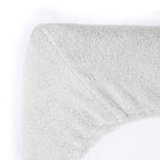 Hoeslaken teddy polyester wit 180 x 200 cm, hoekhoogte 30 cm, voor tweepersoonsbed