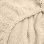 Hoeslaken teddy polyester taupe 160 x 200 cm, hoekhoogte 30 cm, voor tweepersoonsbed