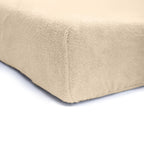 Hoeslaken teddy polyester taupe 160 x 200 cm, hoekhoogte 30 cm, voor tweepersoonsbed
