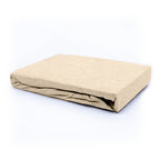 Hoeslaken teddy polyester taupe 180 x 200 cm, hoekhoogte 30 cm, voor de slaapkamer