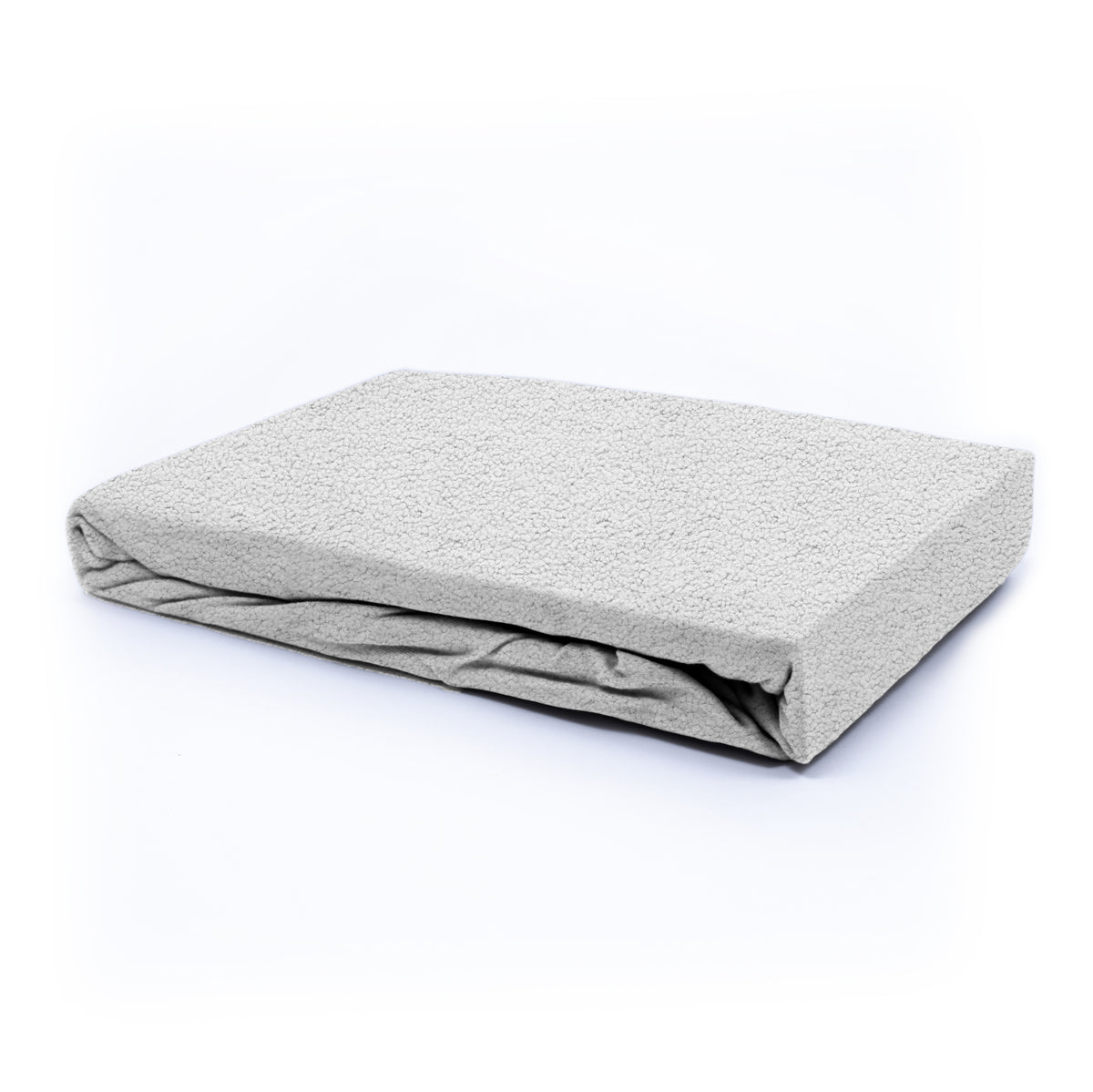 Hoeslaken teddy polyester grijs 160 x 200 cm, hoekhoogte 30 cm, slaapkamer