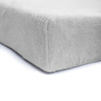 Hoeslaken teddy polyester grijs 160 x 200 cm, hoekhoogte 30 cm, slaapkamer