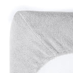 Hoeslaken teddy polyester grijs 180 x 200 cm, hoekhoogte 30 cm, voor de slaapkamer