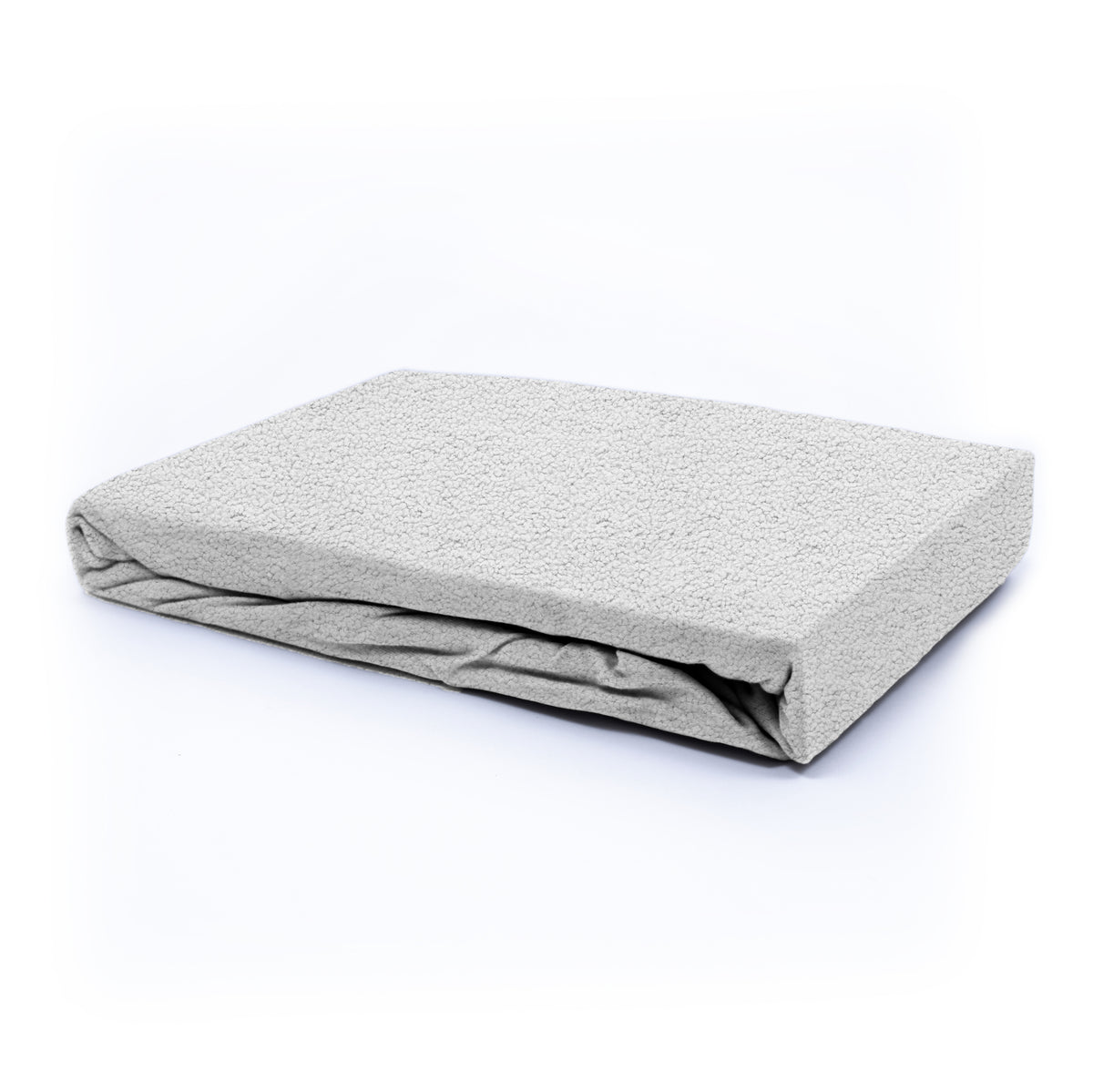 Hoeslaken teddy polyester grijs 180 x 200 cm, hoekhoogte 30 cm, voor de slaapkamer
