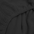 Hoeslaken teddy polyester antraciet 160 x 200 cm, hoekhoogte 30 cm, voor de slaapkamer