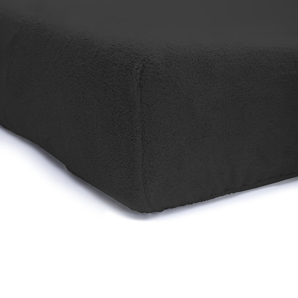 Hoeslaken teddy polyester antraciet 160 x 200 cm, hoekhoogte 30 cm, voor de slaapkamer
