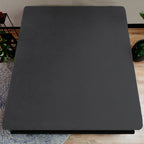 Hoeslaken teddy polyester antraciet 160 x 200 cm, hoekhoogte 30 cm, voor de slaapkamer