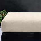 Hoeslaken teddy polyester crème 180 x 200 cm, hoekhoogte 30 cm, voor de slaapkamer