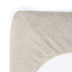 Hoeslaken teddy polyester crème 180 x 200 cm, hoekhoogte 30 cm, voor de slaapkamer