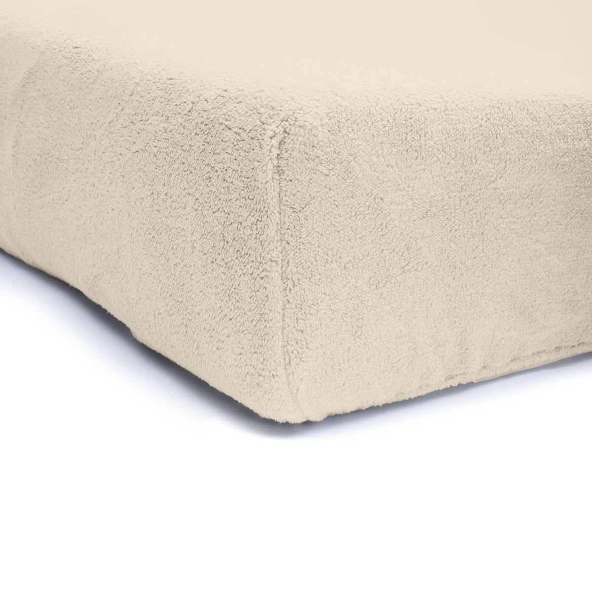 Hoeslaken teddy polyester crème 180 x 200 cm, hoekhoogte 30 cm, voor de slaapkamer