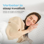 Hoofdkussen traagschuim versnipperd verstelbaar wit 50 x 70 cm, verkoelend, voor zij-, rug- en buikslapers