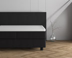 Topper hoeslaken dubbel jersey katoen wit 190/200 x 220/230 cm, hoekhoogte 40 cm, voor slaapkamer