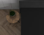 Hoeslaken topper dubbel jersey katoen zwart 80/90 x 200/220 cm, voor toppers van 8–15 cm