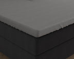 Topper hoeslaken katoen dubbel jersey 220 g/m² grijs, 160/180 x 200/220 cm, voor toppers van 8–15 cm